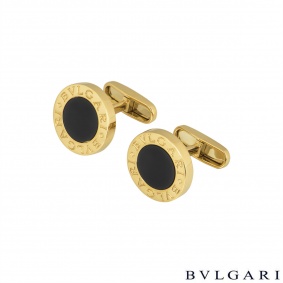 Bvlgari Yellow Gold Bvlgari Bvlgari Onyx Cufflinks Bvlgari Yellow Gold Bvlgari Bvlgari Onyx Cufflinks